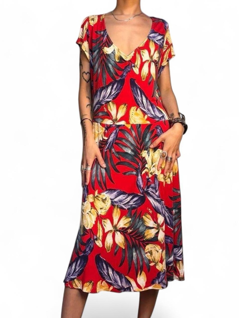 Tropical Floral Print Dress by Lascana/ Venus